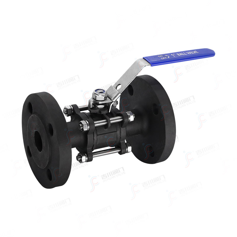 碳钢三片式法兰球阀